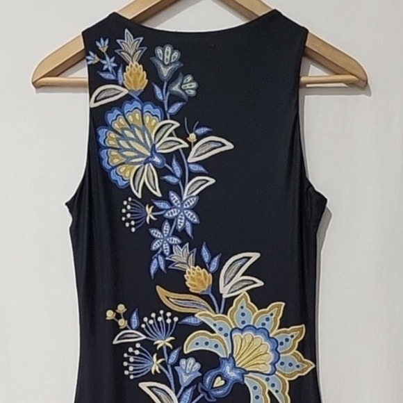 Unworn Farm Rio Endless Summer Floral Midi Dress in Black & Multi - Picture 6 of 8